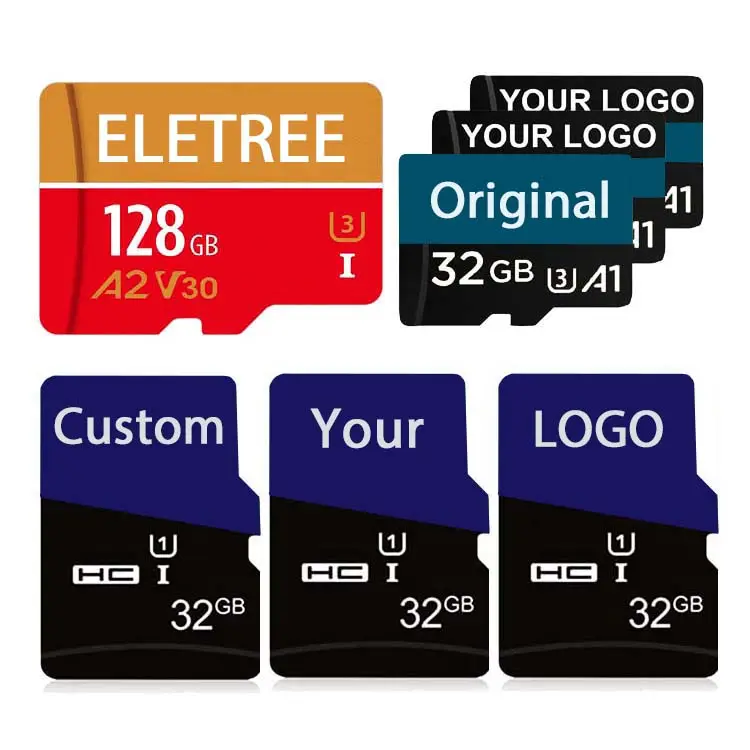 ELETREE Original Custom Logo OEM Klasse 10 Micro 2GB 4GB 8GB 16GB 32GB 64GB 128GB 256GB Speicher karte