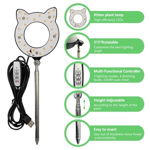 Lámpara LED de Espectro Completo para Crecimiento de Plantas Pequeñas de Interior, Lámpara para Macetas con Temporizador USB y Ajuste de Brillo para Plantas Verdes - Product Image 1