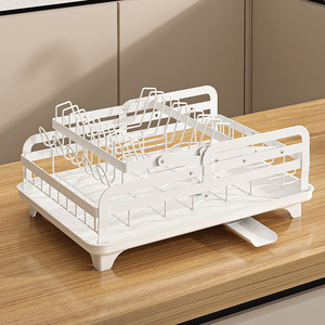 Escurridor de Platos Moderno, Grande, de Hierro, Antioxidante, Ecológico, Duradero, Desmontable, Organizador de Almacenamiento de <span class=keywords><strong>3</strong></span> <span class=keywords><strong>Niveles</strong></span> para Cocina - Product Image 5