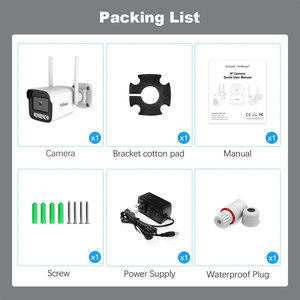 Sistemas de Vigilância Câmera de Vigilância Inteligente HD à Prova d'Água WiFi Sem Fio para Exterior com 5 Milhões de Rede - Product Image 4