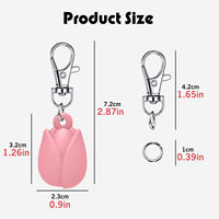 Porte-clés personnalisé en silicone pour capuchon de gloss ou baume à lèvres, portable et facile à emporter, avec breloque pour capuchon de baume