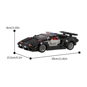 Xbert 66121 1383PCS Modèle de Voiture de Course Super Police de la Série Ingénierie à l'Échelle 1:8 en Blocs de Construction Jouet Éducatif Cadeau de Fête - Product Image 6