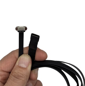 Cinta plana ultrafina FPC FFC USB 3,1 Tipo C Macho a hembra Cables de datos de perfil inferior en ángulo de 90 grados - Product Image 3