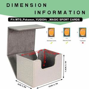 Boîte de rangement horizontale exclusive à paillettes pour plus de 100 cartes - Étui TCG scintillant et brillant - Rangement latéral pour Commander Pokémon - Product Image 2