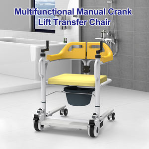 Waterdichte materiaal handbediende krukhefstoel voor patiëntentransfer, verstelbare hoogte voor bedtransfer, verpleging, 150 kg draagvermogen, model - Product Image 5