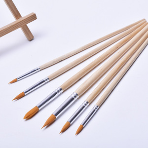 Pennello artistico in nylon da 6 pezzi pennelli per pittura a guazzo pennelli per pittura ad acquerello per artista - Product Image 1