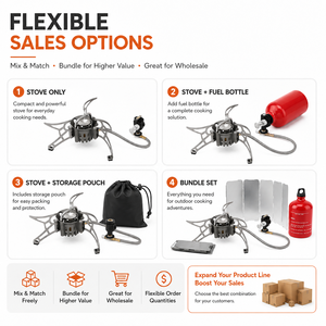 Réchaud de camping portable en acier inoxydable, double combustible <span class=keywords><strong>propane</strong></span>/<span class=keywords><strong>butane</strong></span>/gaz, brûleur grande capacité pour la cuisson en groupe - Product Image 5