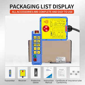 Control Remoto Industrial Resistente al Agua F24-10S Pro de 10 Puntos, Control Remoto por Radio para Grúa Industrial con Paro de Emergencia IP65 - Product Image 5