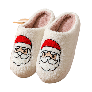 Novedad 2026: Pantuflas de Interior Cálidas y Acogedoras con Diseño de Árbol de Navidad y Papá Noel, Antideslizantes, de Felpa Suave, para Invierno - Product Image 1