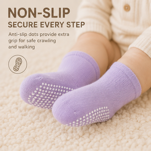 Calcetines Antideslizantes Personalizados para Bebé, Juego de 6 Pares, Calcetines de Algodón para Niños Pequeños, Calcetines Antideslizantes para Bebé con Etiqueta Privada OEM ODM - Product Image 2