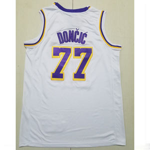 Camisetas <span class=keywords><strong>de</strong></span> Baloncesto para Hombre, Nueva Colección 2025, Gran Venta, 77 Luka <span class=keywords><strong>Doncic</strong></span>, Jersey <span class=keywords><strong>de</strong></span> Los Angeles, Jersey Deportivo Cosido - Product Image 4