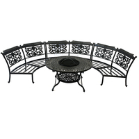 Ensemble de canapé et table de jardin traditionnels, mobilier de patio en aluminium durable et portable pour ferme, villa, parc, usage extérieur