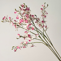 Arrangements d'orchidées Phalaenopsis en soie au toucher doux - Décoration florale pastorale, fleurs artificielles semi-artisanales pour la maison