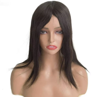 Perruque en dentelle suisse à dessus en soie entièrement nouée à la main pour femmes, cheveux humains vierges chinois, nœuds invisibles, base en silicone médical PU à peau fine