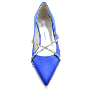 <span class=keywords><strong>Scarpe</strong></span> da sposa da donna con strass a punta in raso avorio con cinturino incrociato <span class=keywords><strong>tacco</strong></span> <span class=keywords><strong>basso</strong></span> - Product Image 3