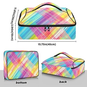 Sac isotherme de livraison de repas et de pique-nique grande capacité, design arc-en-ciel, pour garder au chaud ou au froid, sac à pizza isolé - Product Image 3