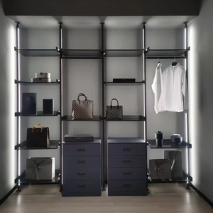 Personalizza armadio armadio multifunzione creativo in alluminio decorazione della casa strato di stoccaggio Morden Organizer scaffale soggiorno - Product Image 4