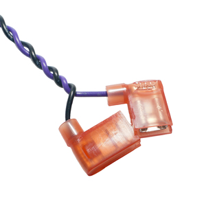 Custom Twisted Pair with Red Insulated Flag Terminal Wire Harness Cable Assembly for Automotive ECU Power System - Product Image 1
