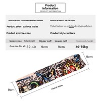 Manchons de protection pour tatouages, motif floral, unisexe, en nylon et cachemire, pour l'été, le cyclisme en extérieur, la conduite, protection solaire, combo