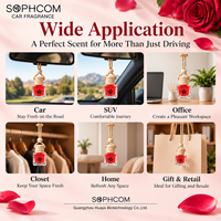 Diffuseur de parfum pour voiture 8 ml, flacon en verre suspendu avec bouchon en bois, coffret cadeau, marque privée, fournisseur OEM
