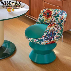 WISEMAX FURNITURE Italie Designer Loisirs Accent Chair Meubles de salon en fibre de verre Canapé simple <span class=keywords><strong>Fauteuil</strong></span> moderne en tissu vert - Product Image 2