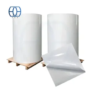 Printing Industry Raw Material Jumbo Roll 60gsm 55gsm PP Synthetic Self Adhesive Paper Factory