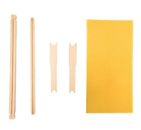 Bienenstock rahmen Waxed Beeswax gelber Kunststoff Foundation Sheets Holz Bienenstock rahmen für Imkerei rahmen
