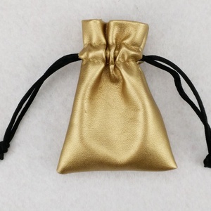 Bolsas de Embalaje de Joyería de Cuero PU con Logotipo Personalizado de Lujo, Bolsa con Cordón para Regalo de Joyería - Product Image 3