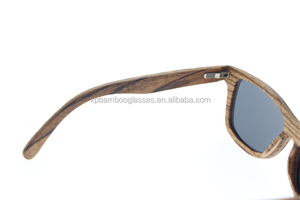 MOQ Thấp Tùy Chỉnh Logo Tre Phân Cực Sunglasses Handmade Mens Zebra Gỗ Sunglass Với Màu Xám TAC LENS - Product Image 4