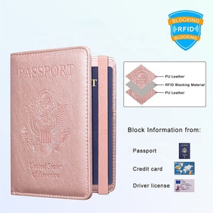 Funda y Organizador de Pasaporte de Cuero PU Boshiho al por Mayor, Cartera de Viaje Personalizada - Product Image 2