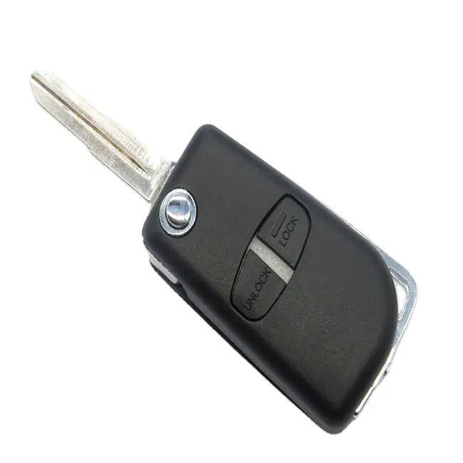 Remote Car Key Shell For MITSUBISHI Pajero Lancer Outlander Grandis Shogun Montero Triton 2 Button Left Groove