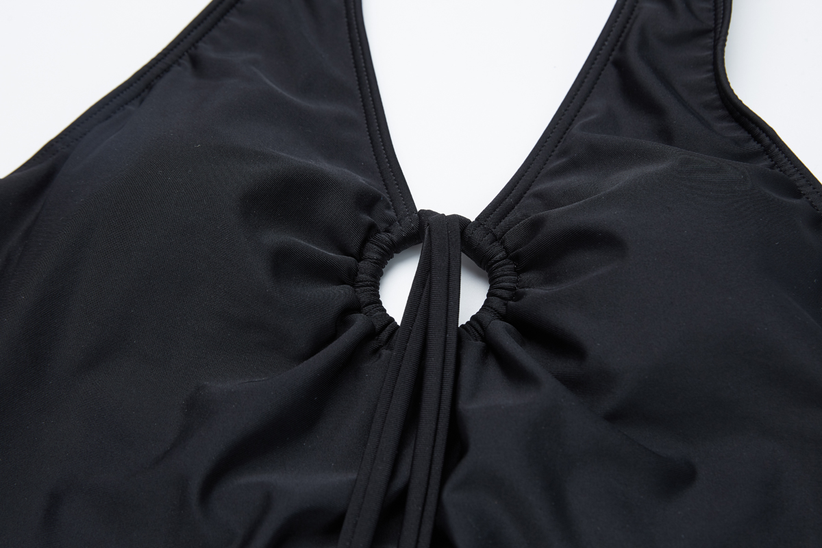 Sexy Wholesale Black solid color girl oem bikini swimwear