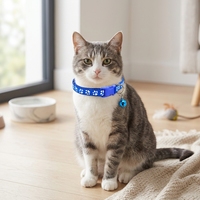 Collier pour chat avec clochette et motif patte, sangle de cou réfléchissante avec boucle pour chats et petits chiens