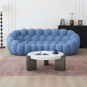 Flannel Modular Foldable Sectional Compressible Compressed Lazy <b>Memory</b> <b>Foam</b> Cloud Living Room Modern Bubble Set - Product Image 1