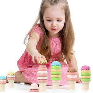 Juego de apilar helados, juguete de silicona para niños de 13 a 24 meses, juego educativo de clasificación y encaje - Product Image 3