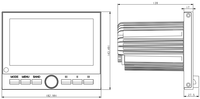 Stéréo marine SIMSHAM 5 pouces 4X75W Radio USB BT Lecteur MP5 Piston Extérieur Yacht Tout-terrain Véhicule Bus de tourisme AUX Noir