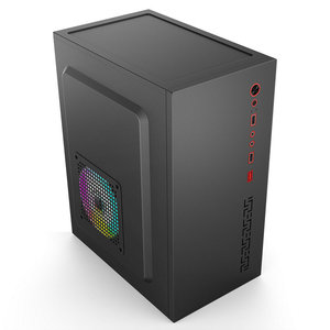 Boîtier <span class=keywords><strong>PC</strong></span> de <span class=keywords><strong>bureau</strong></span> Mid-Tower MQ avec alimentation, combo compact ATX, châssis d'ordinateur DIY en acier, petit boîtier pour montage à domicile ou au <span class=keywords><strong>bureau</strong></span> - Product Image 3