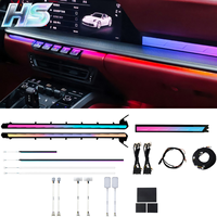 Kit d'éclairage d'ambiance intérieur RGB pour voiture, 64 couleurs, style cristal, contrôle par application, pour Porsche 911 922 2019-2026