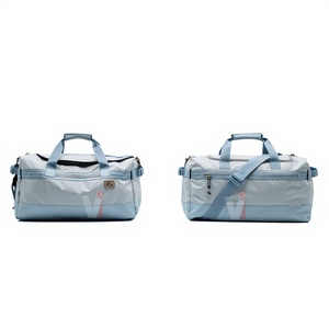 Sac de sport de voyage robuste et grand format 30-40L, imperméable, en nylon/polyester noir, pour hommes, avec motifs sublimés 600D - Product Image 1