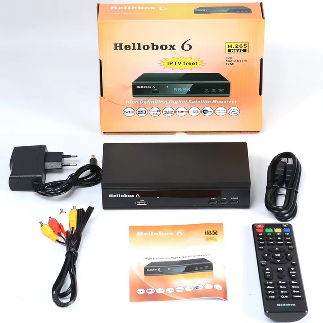 Price Satellite Receiver Support H.265 HEVC T2MI Hellobox6 DVB S2 Full HD 1080P Montage CPU Private Mold USB WiFi DVB Finder