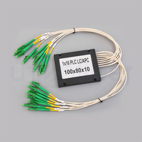 Divisor PLC de Fibra Óptica Desnuda para Exteriores de Alta Calidad 1x2 1x16 SC APC 0.5m con Pigtail y Redundancia ABS