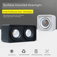 Miboxer — spot lumineux LED carré, lampe à double tête réglable, montage en Surface, ampoule GU10