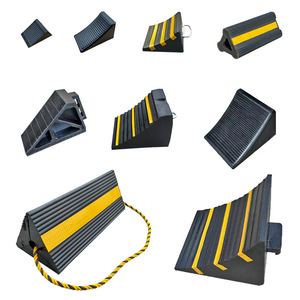 Cale de roue d'avion en caoutchouc 45 cm Parking de garage Sécurité routière Butée de roue en caoutchouc robuste avec <span class=keywords><strong>corde</strong></span> - Product Image 6