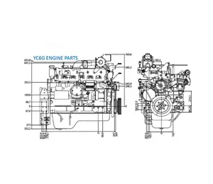 Yüksek kaliteli CFV vana J4R00-1113F40A için YC6G26N-50 motor
