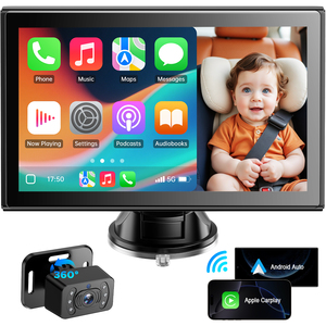 Bé Xe Máy Ảnh Màn Hình Với 5G Wifi Chia Xem Đồng Bộ Định Vị Điện Thoại 7 Inch Không Dây Carplay <span class=keywords><strong>Android</strong></span> Tự Động Màn Hình Tầm Nhìn Ban Đêm - Product Image 1