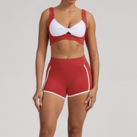 Torsadé avant léger respirant haut soutien col en v sangle réglable Yoga soutien-gorge amovible poitrine coussin femmes solide Yoga sport