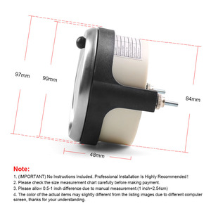 Tachymètre de moteur diesel 85 mm 0-4000 tr/min Type à aiguille pour moteurs de bateau 12/24 V - Product Image 2