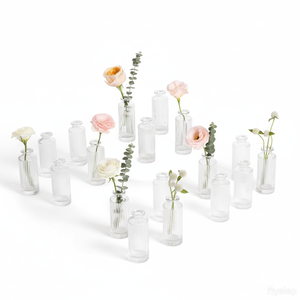 Jarrón de Cristal Transparente Moderno al por Mayor con Rayas Verticales para Flores Diseño Ins Art Déco para Decoración del Hogar y Bodas - Product Image 2