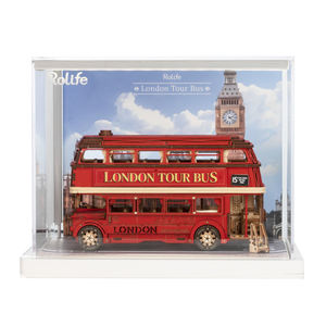 Robotime Rolife Série DIY Jouets à assembler TGM02 Modèle de <span class=keywords><strong>bus</strong></span> touristique de <span class=keywords><strong>Londres</strong></span> Kit de modélisme en bois 3D Puzzles - Product Image 5