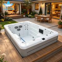 Piscine Spa Extérieure Professionnelle Grande Capacité en Acrylique avec Filtres à Entretien Facile